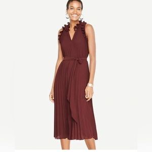 Ann Taylor Pleated Flutter Dress